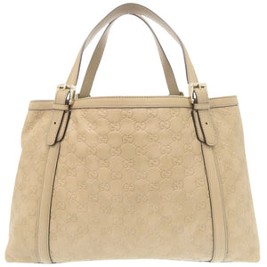 グッチ グッチシマ GGロゴ 162094 レザー ベージュ系 トートバッグ ハンドバッグ 0245【中古】GUCCI