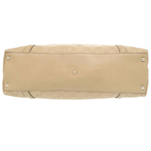 グッチ グッチシマ GGロゴ 162094 レザー ベージュ系 トートバッグ ハンドバッグ 0245【中古】GUCCI