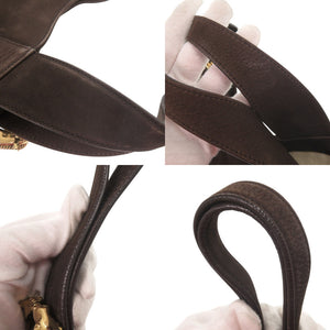 美品 グッチ 296877 ヌバックレザー ブラウン トートバッグ ハンドバッグ 0256【中古】GUCCI