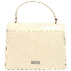 美品 ジミーチュウ 2WAY パール マデリン サッチェル エナメル フェイクパール ホワイト 白 ハンドバッグ 0279【中古】JIMMY CHOO