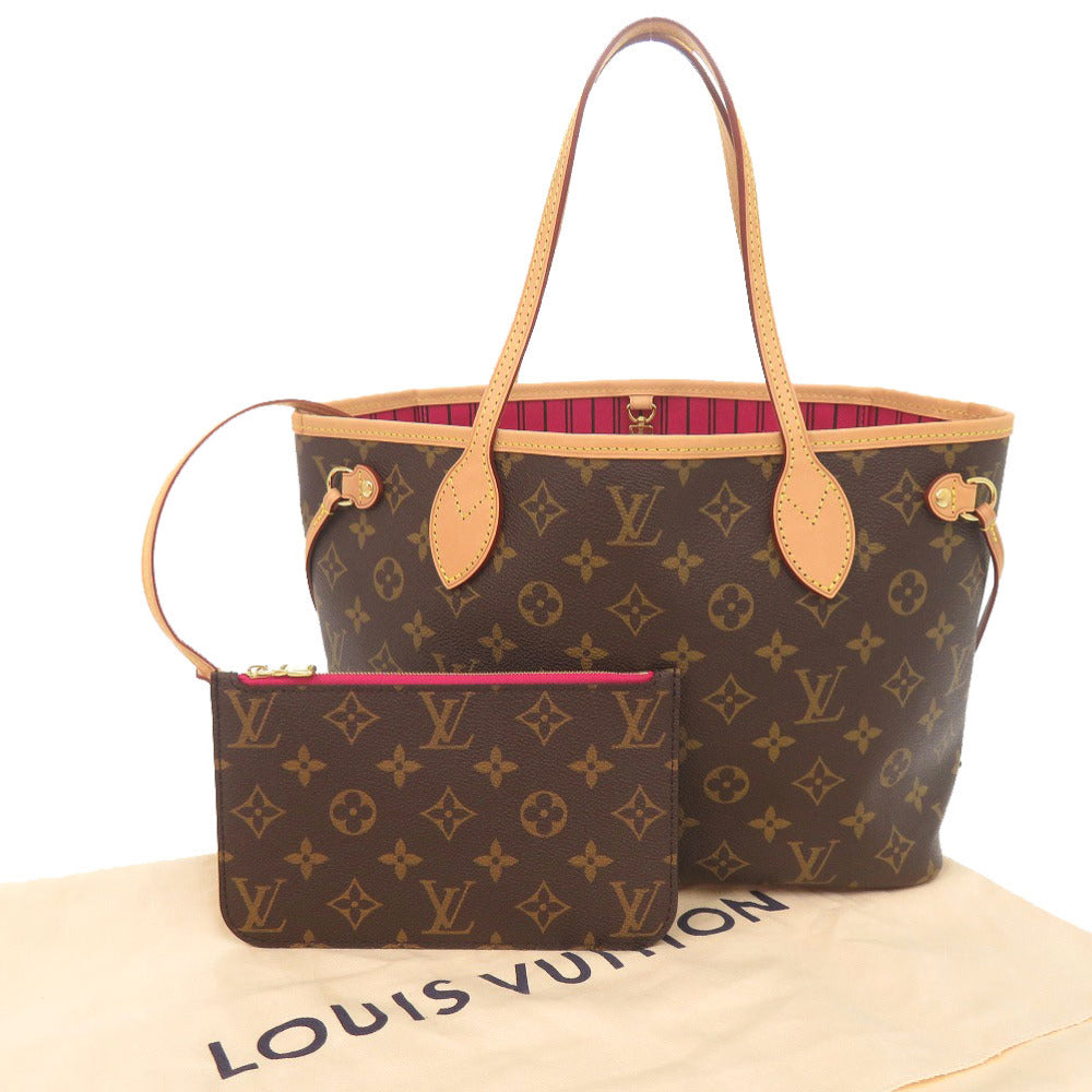 美品 ルイ ヴィトン ネヴァーフルPM モノグラム M41001 フューシャ トートバッグ LV 0290【中古】LOUIS VUITTON