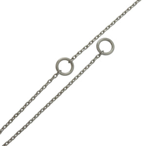 未使用品 エルメス シュヴァル メタル ヴュルカニウム シルバー 茶 ネックレス 0335【中古】HERMES