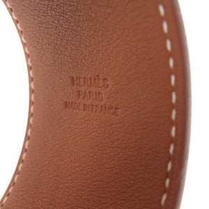 未使用 エルメス ケリーツイストGM ヴォースイフト ゴールド ゴールド金具 U刻印(2022年製) バングル 茶 0336 【中古】 HERMES