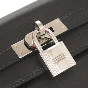 美品 エルメス ケリー25 内縫い ヴォースイフト ブラック シルバー金具 □L刻印(2008年製) ハンドバッグ 0344【中古】HERMES