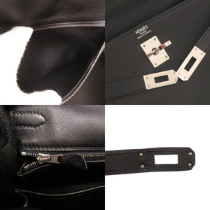美品 エルメス ケリー25 内縫い ヴォースイフト ブラック シルバー金具 □L刻印(2008年製) ハンドバッグ 0344【中古】HERMES