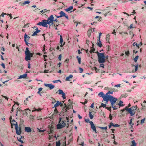 新品同様 シャネル マトラッセ25 ダブルフラップ ツイード ピンク ゴールド金具 ショルダーバッグ 0345【中古】CHANEL