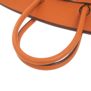 美品 エルメス バーキン35 トゴ オレンジ ゴールド バイカラー ルテニウム金具 □I刻印 ハンドバッグ 0367【中古】HERMES