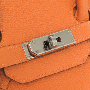 美品 エルメス バーキン35 トゴ オレンジ ゴールド バイカラー ルテニウム金具 □I刻印 ハンドバッグ 0367【中古】HERMES