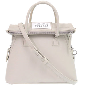 美品 メゾン マルジェラ 2WAY 5ACミニ S56WG0082 レザー グレージュ ショルダーバッグ 0376【中古】Maison Margiela