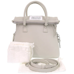 美品 メゾン マルジェラ 2WAY 5ACミニ S56WG0082 レザー グレージュ ショルダーバッグ 0376【中古】Maison Margiela