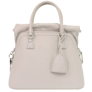 美品 メゾン マルジェラ 2WAY 5ACミニ S56WG0082 レザー グレージュ ショルダーバッグ 0376【中古】Maison Margiela