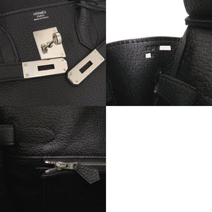 新品同様 エルメス バーキン30 トゴ ブラック シルバー金具 X刻印 ハンドバッグ 黒 0431【中古】HERMES