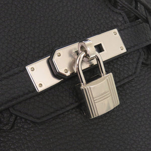 新品同様 エルメス バーキン30 トゴ ブラック シルバー金具 X刻印 ハンドバッグ 黒 0431【中古】HERMES