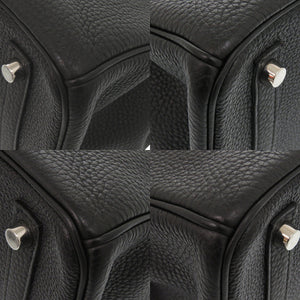 新品同様 エルメス バーキン30 トゴ ブラック シルバー金具 X刻印 ハンドバッグ 黒 0431【中古】HERMES