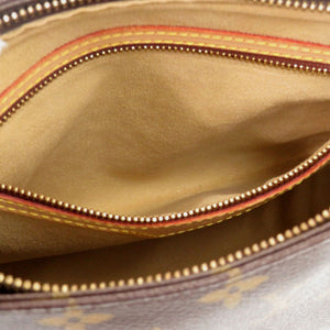 美品 ルイ ヴィトン ルーピングMM モノグラム M51146 モノグラムキャンバス PVCコーティングキャンバスレザー ブラウン LV ショルダーバッグ 0482【中古】LOUIS VUITTON