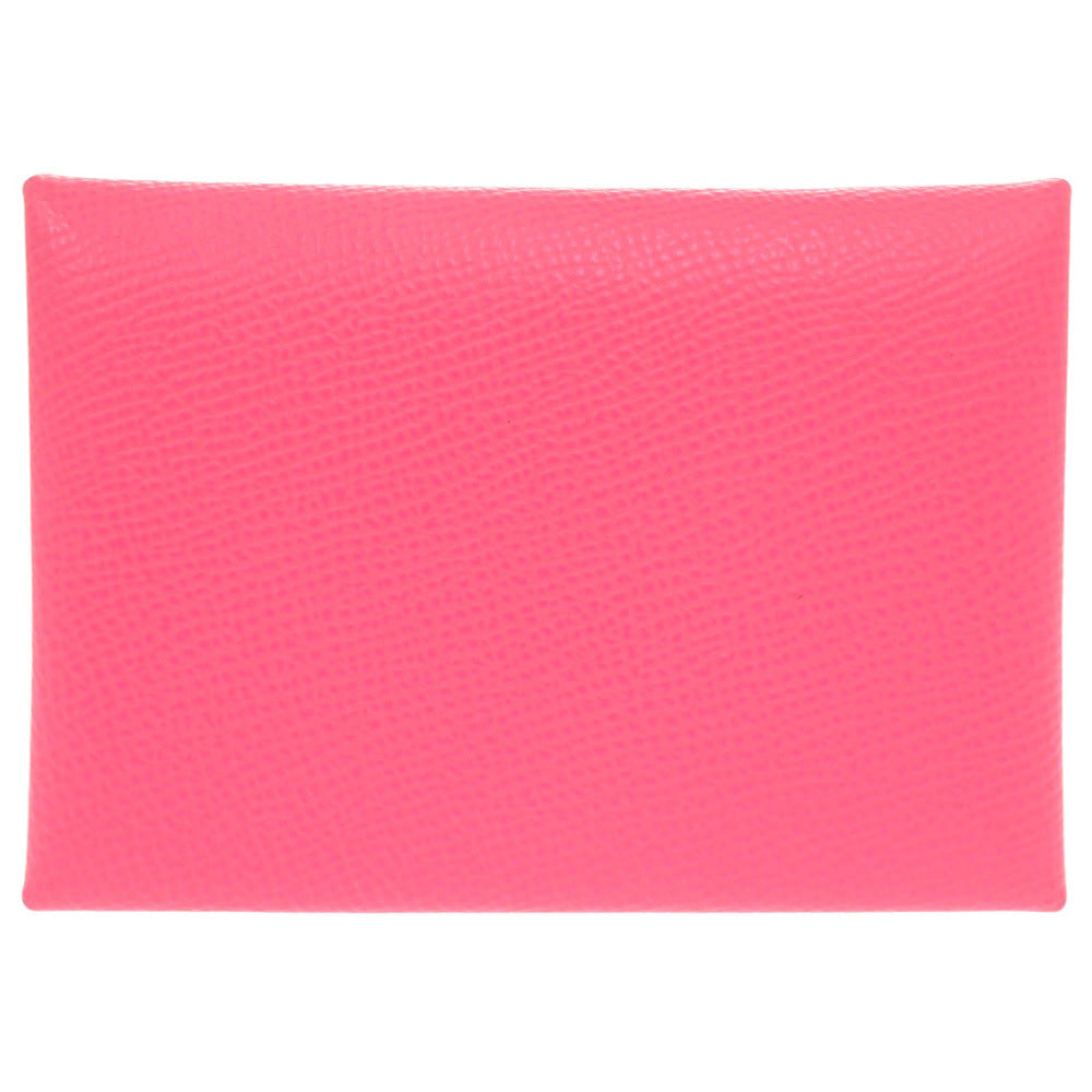 新品同様 エルメス カルヴィデュオ ヴォーエプソン ローズアザレ ピンク U刻印(2022年製) コインケース 財布 0488【中古】HERMES