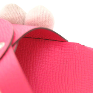 新品同様 エルメス カルヴィデュオ ヴォーエプソン ローズアザレ ピンク U刻印(2022年製) コインケース 財布 0488【中古】HERMES