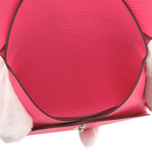 新品同様 エルメス カルヴィデュオ ヴォーエプソン ローズアザレ ピンク U刻印(2022年製) コインケース 財布 0488【中古】HERMES