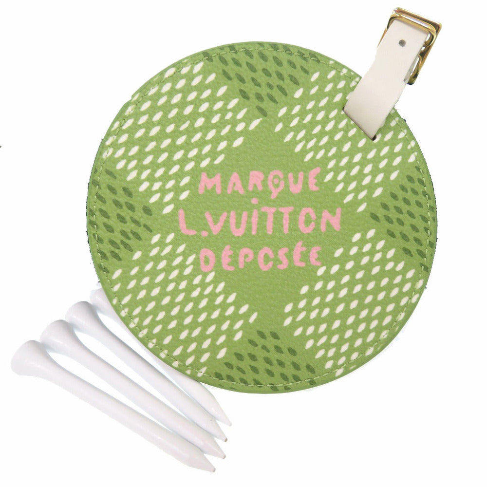 未使用品 ルイ ヴィトン LV バッグ タグ ゴルフティ－ ダミエ チャーム GI1063 ダミエキャンバス レザー グリーン LV 0499【中古】LOUIS VUITTON