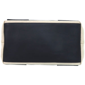 美品 バレンシアガ ネイビーカバスS 339933 4081 C 535269 キャンバス レザー ナチュラル 紺 ハンドバッグ 0516【中古】BALENCIAGA