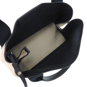 美品 バレンシアガ ネイビーカバスS 339933 4081 C 535269 キャンバス レザー ナチュラル 紺 ハンドバッグ 0516【中古】BALENCIAGA