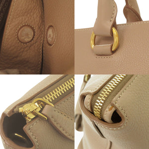 美品 プラダ 2Way ハンドバッグ 1BA063 ゴールド金具 レザー カメオ CAMMEO ベージュ ショルダーバッグ 0518【中古】PRADA
