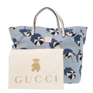 グッチ チルドレンズ 284721 キャンバス ブルー トートバッグ 水色 0534【中古】GUCCI