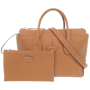 新品同様 トッズ DI スモール レザー ブラウン 2WAY ハンドバッグ ショルダーバッグ 0536【中古】TOD’S