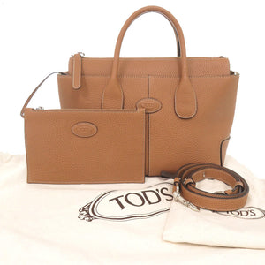 新品同様 トッズ DI スモール レザー ブラウン 2WAY ハンドバッグ ショルダーバッグ 0536【中古】TOD’S