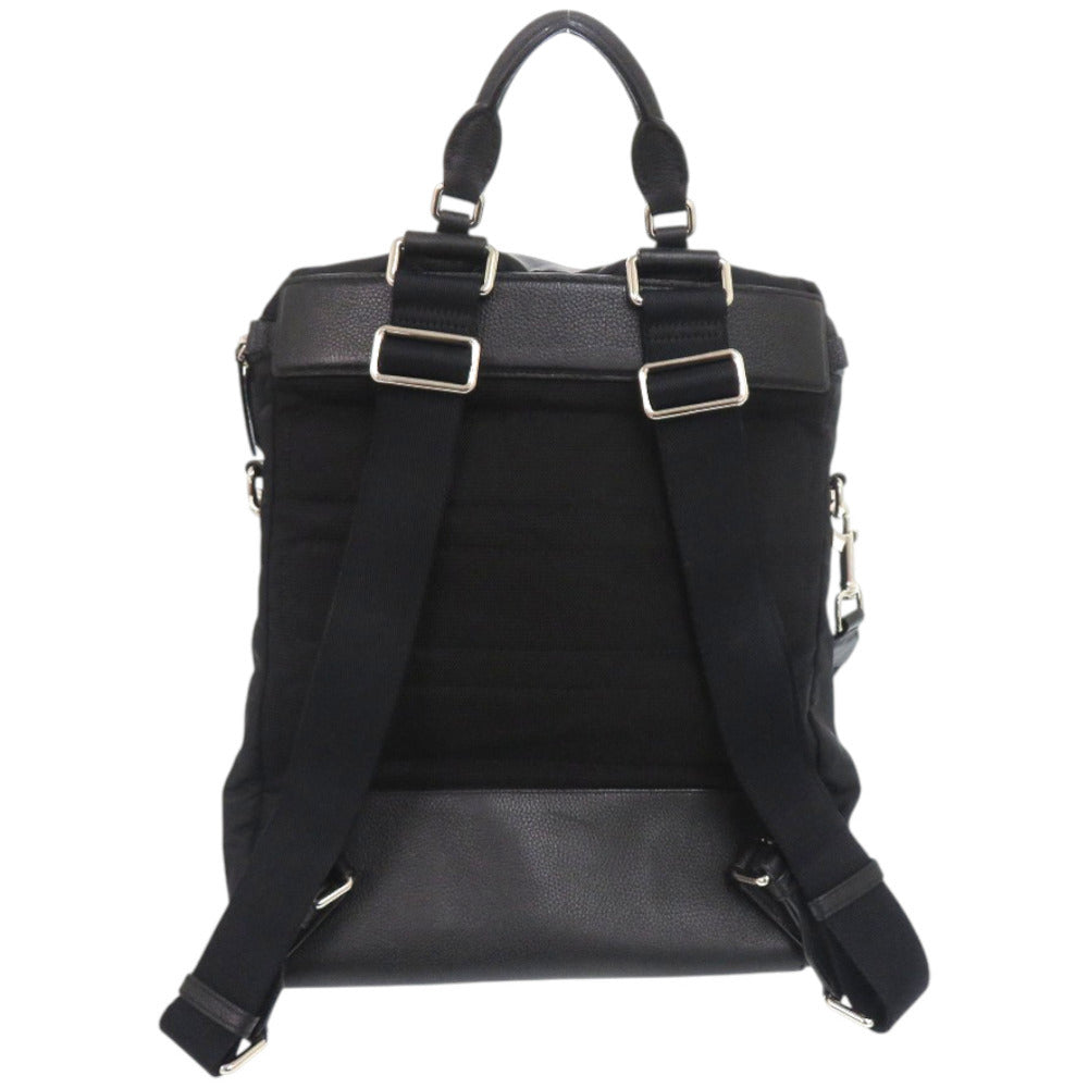 美品 バーバリー 4064913 ナイロン アクリル ポリアミド ブラック 黒 リュック デイパック 0537【中古】BURBERRY