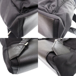 美品 バーバリー 4064913 ナイロン アクリル ポリアミド ブラック 黒 リュック デイパック 0537【中古】BURBERRY