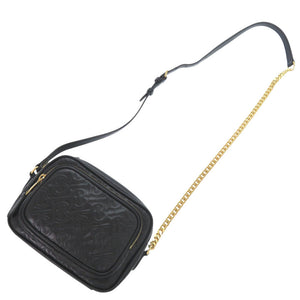 美品 バーバリー カメラバッグ TBモノグラム 8015241 レザー ブラック ショルダーバッグ 黒 0552【中古】BURBERRY