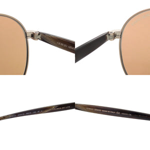 新品同様 ジョルジオアルマーニ ティアドロップ サングラス AR6022 プラスチック メタル ブラウン 0554【中古】GIORGIO ARMANI