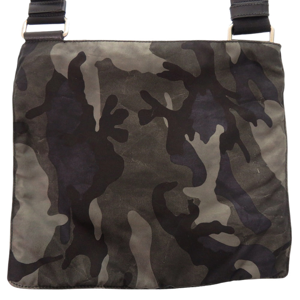 美品 プラダ 迷彩 カモフラージュ VA0886 テスート カーキ ショルダーバッグ 0563 【中古】 PRADA メンズ
