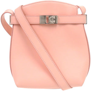 美品 サルヴァトーレフェラガモ Hug ガンチーニ GG220630 レザー ピンク ショルダーバッグ 0567【中古】Salvatore Ferragamo