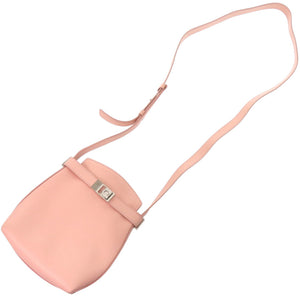 美品 サルヴァトーレフェラガモ Hug ガンチーニ GG220630 レザー ピンク ショルダーバッグ 0567【中古】Salvatore Ferragamo