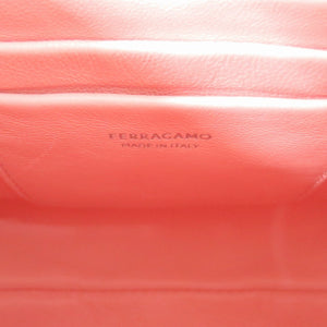 美品 サルヴァトーレフェラガモ Hug ガンチーニ GG220630 レザー ピンク ショルダーバッグ 0567【中古】Salvatore Ferragamo