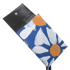 新品同様 マルニ フラワー フォンケース スマホケース ショルダーバッグ TEMI0004A2 スマホアクセサリー PVC ブルー 0569【中古】MARNI