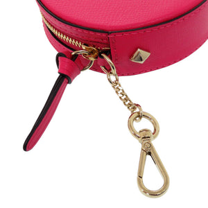 未使用 ジミーチュウ ジェイシー ラウンド コインパース レザー ドラゴン ピンク コインケース 財布 0571【中古】JIMMY CHOO