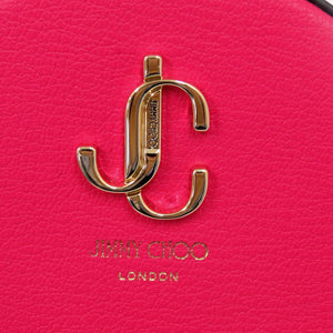 未使用 ジミーチュウ ジェイシー ラウンド コインパース レザー ドラゴン ピンク コインケース 財布 0571【中古】JIMMY CHOO