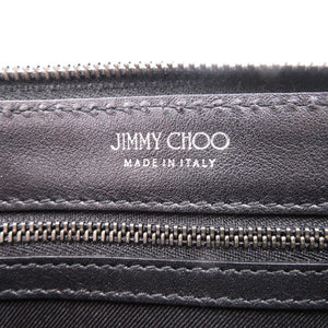 美品 ジミーチュウ スターエンボス KIMI-N パテントレザー レザー ブラック 黒 ショルダーバッグ 0572【中古】JIMMY CHOO