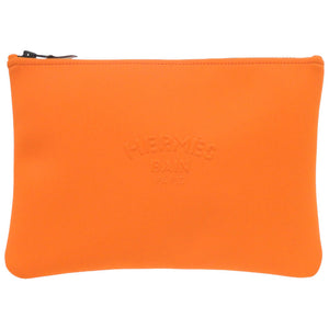 未使用 エルメス ネオバン MM ナイロン/ポリアミド オレンジ ポーチ 0575【中古】HERMES
