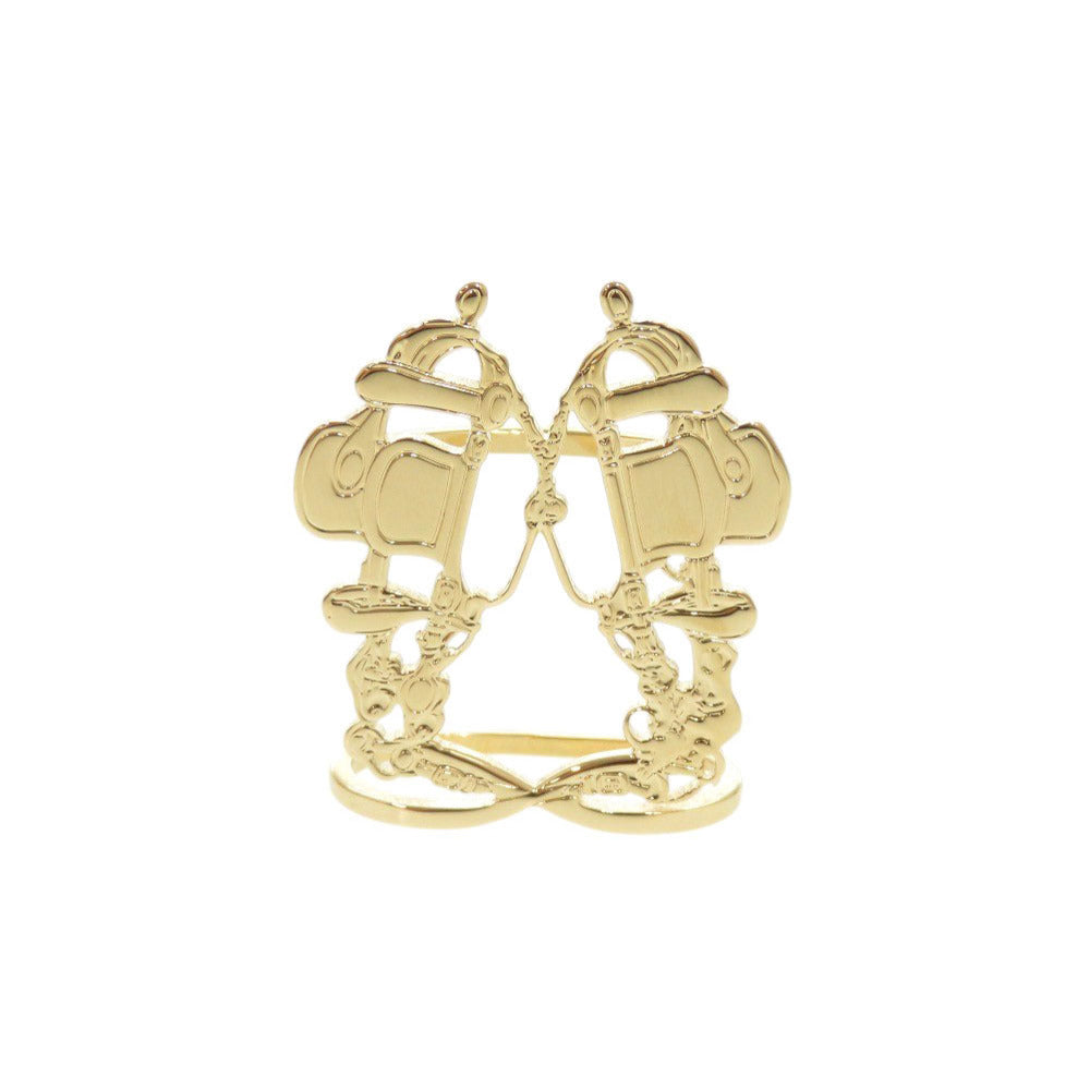 未使用品 エルメス ブリッド ドゥ ガラ メタル ゴールド スカーフリング 0577【中古】HERMES