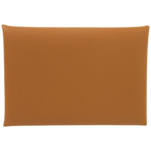 未使用 エルメス カルヴィデュオ ヴォーエプソン ゴールド B刻印 茶 コインケース 財布 0582【中古】HERMES