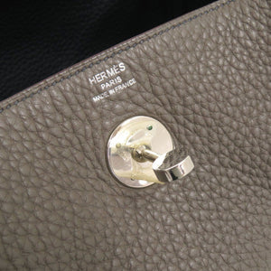 エルメス リンディ26 ヴェルソ トリヨンクレマンス エタン シルバー金具 □O刻印 ハンドバッグ 0595【中古】HERMES