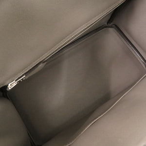 美品 エルメス バーキン25 ヴォースイフト エタン シルバー金具 C刻印(2018年製) ハンドバッグ 0597【中古】HERMES