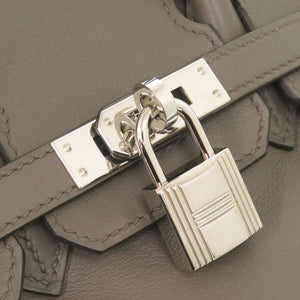 美品 エルメス バーキン25 ヴォースイフト エタン シルバー金具 C刻印(2018年製) ハンドバッグ 0597【中古】HERMES