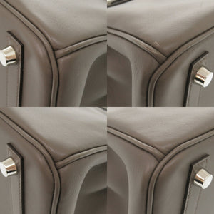 美品 エルメス バーキン25 ヴォースイフト エタン シルバー金具 C刻印(2018年製) ハンドバッグ 0597【中古】HERMES