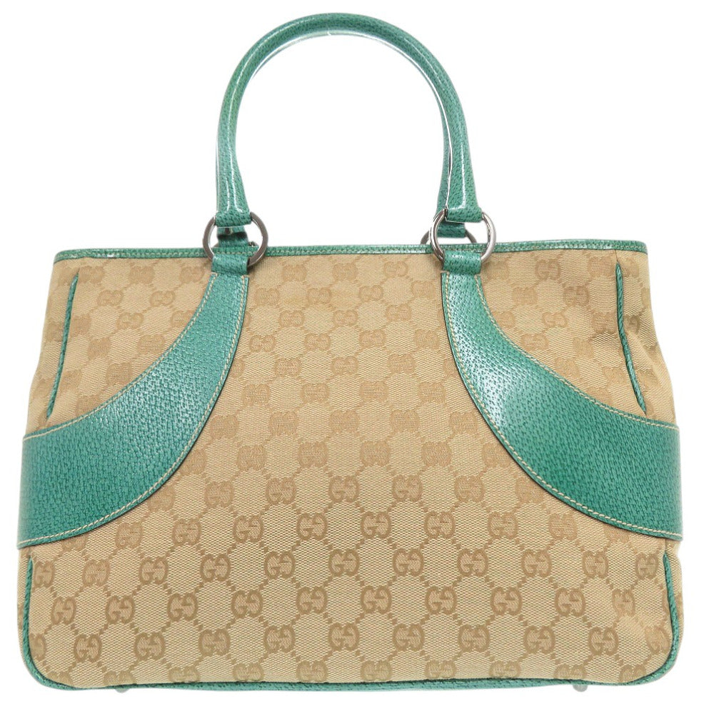 美品 グッチ GGキャンバス ハンドバッグ 113011トートバッグ レザー ベージュ 0600【中古】GUCCI