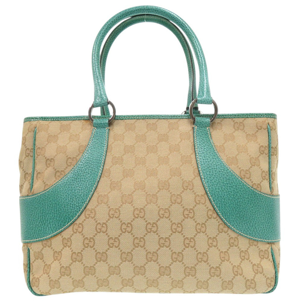 美品 グッチ GGキャンバス ハンドバッグ 113011トートバッグ レザー ベージュ 0600【中古】GUCCI